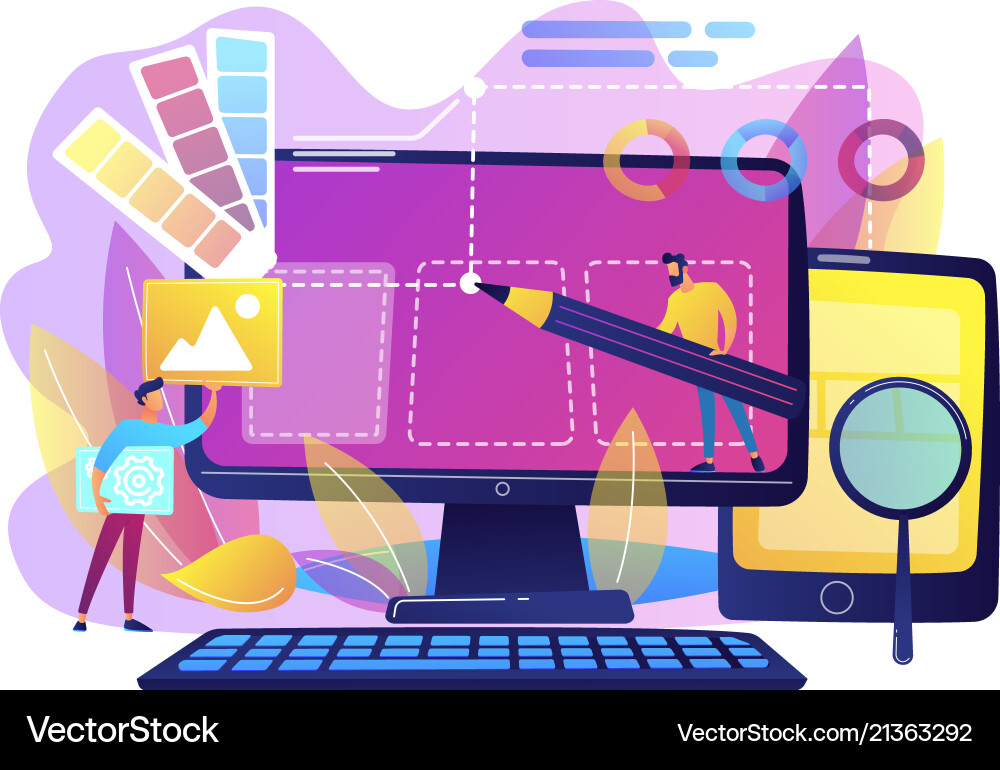 Web Development & UI/UX vector image
