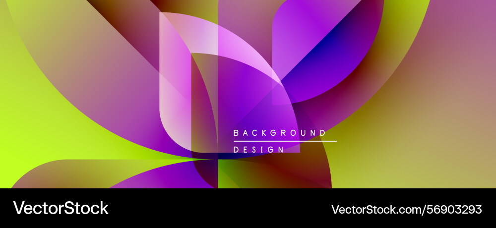 Abstract colorful shapes overlap creating dynamic Vector Image