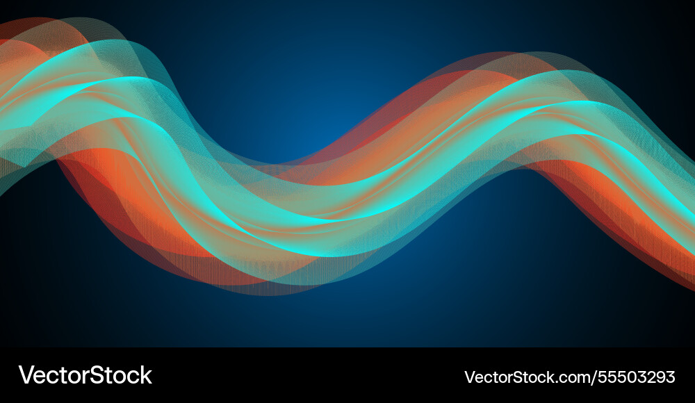 Abstract colorful wave pattern on dark background Abstract colorful wave pattern on dark background vector image