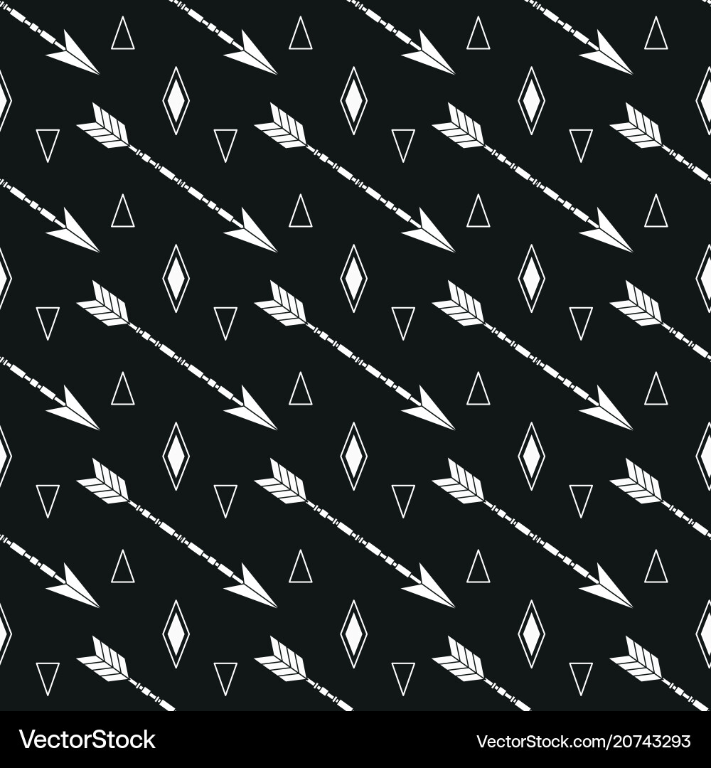 Boho pattern with arrows vector image