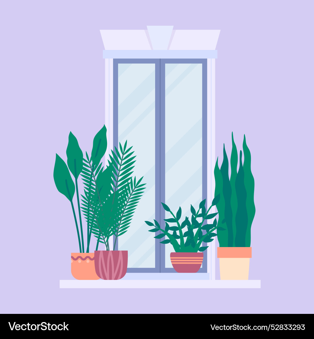 Cartoon color urban architecture window frame Vector Image