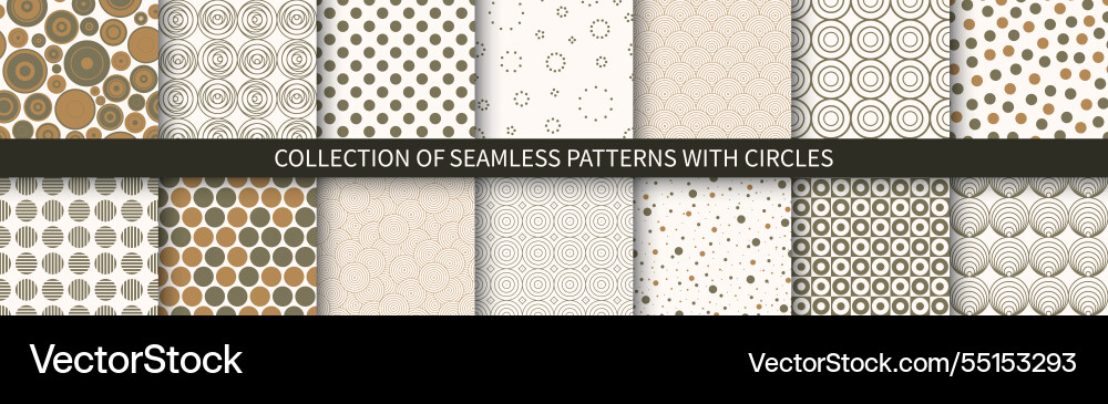 Collection of seamless patterns Vector Image