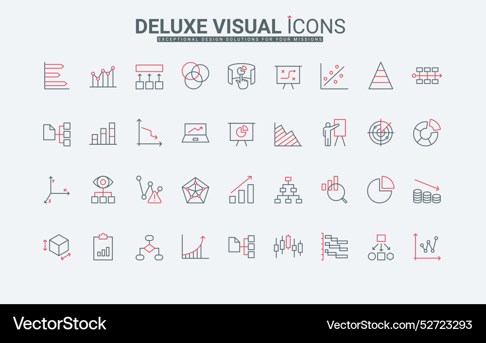 Data analysis graphs with up and down arrow vector image