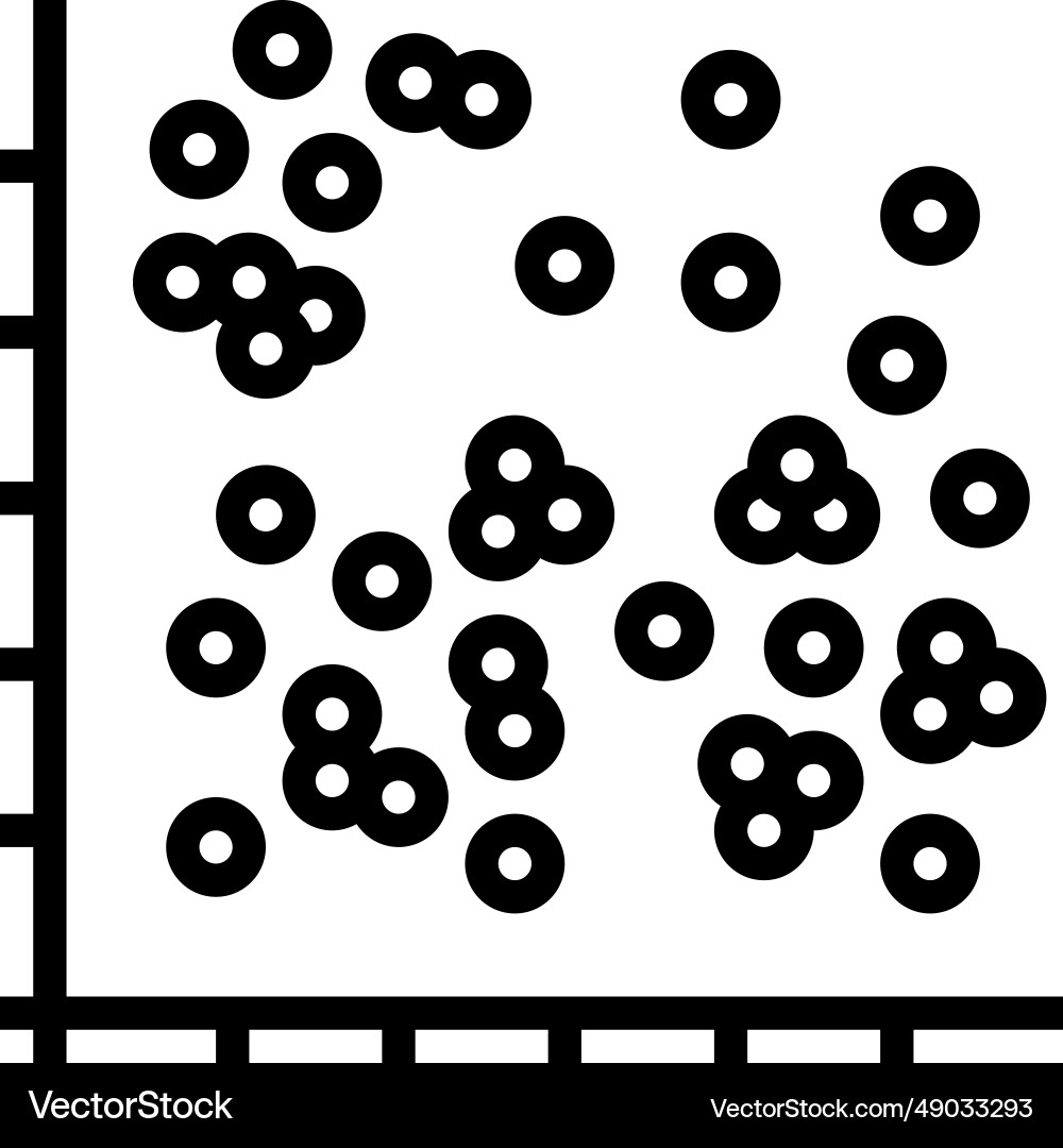 Daten-Clustering-Datenbankzeilen-Symbol Daten-Clustering-Datenbankzeilen-Symbol vektorbild