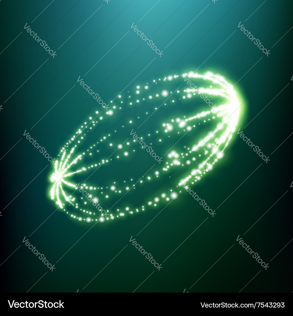 Ellipsoid consisting of points 3d grid Vector Image