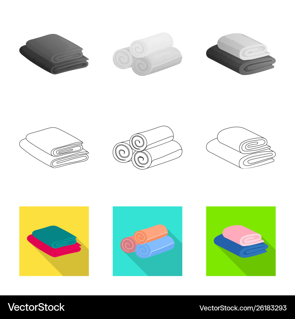 Isolated object soft and clean logo set Vector Image