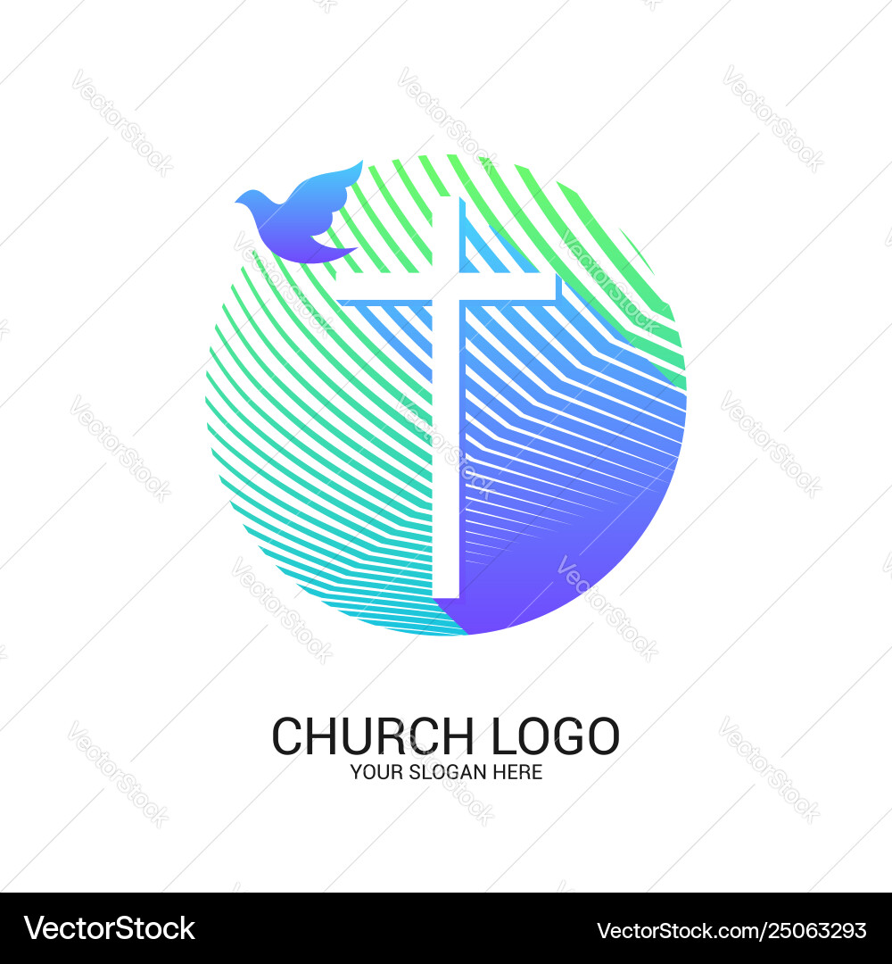 Kirchenlogo und christliche Symbole Kirchenlogo und christliche Symbole vektorbild