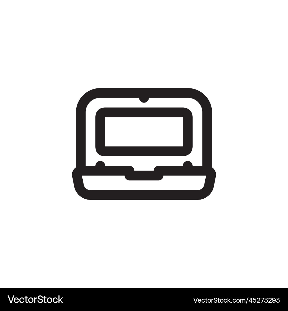 Laptop icon computer component outline style Laptop icon computer component outline style vector image