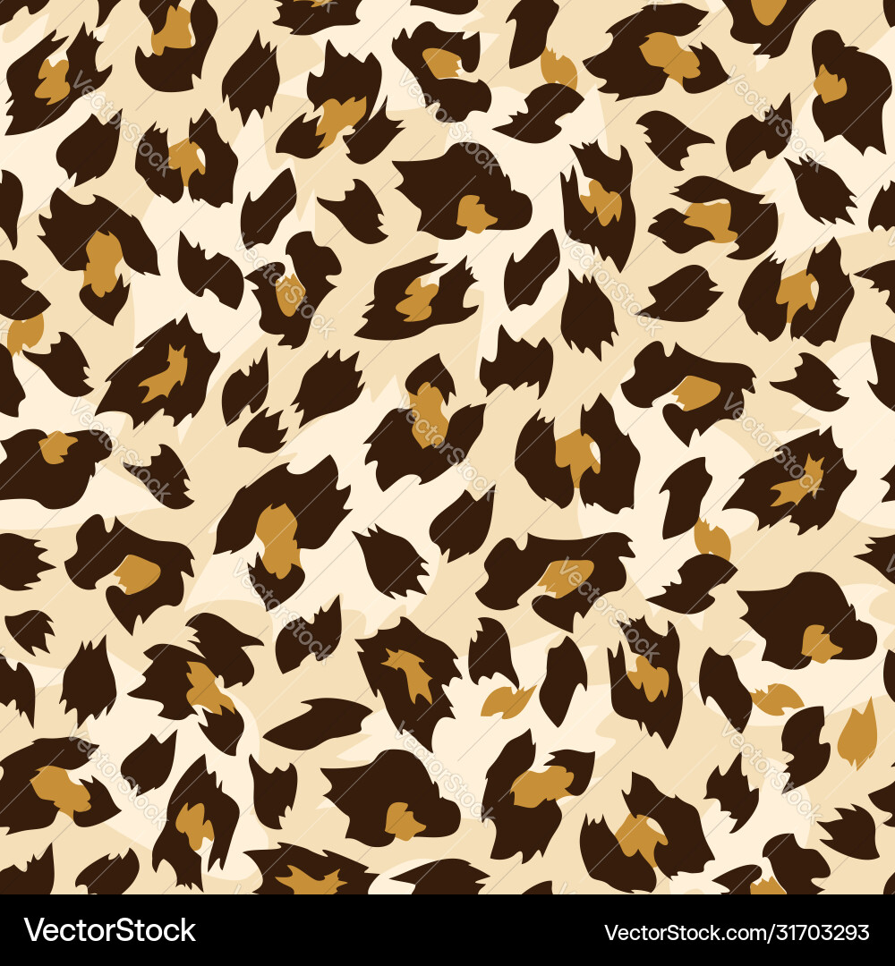 Leopard Print Seamless Pattern vector image