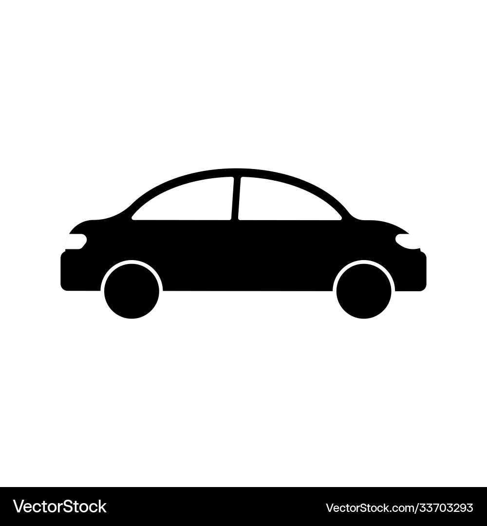 Modern Car Icon - Simple Style Royalty Free Vector Image