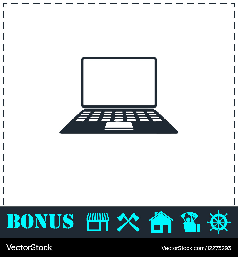 Notebook icon flat vector image