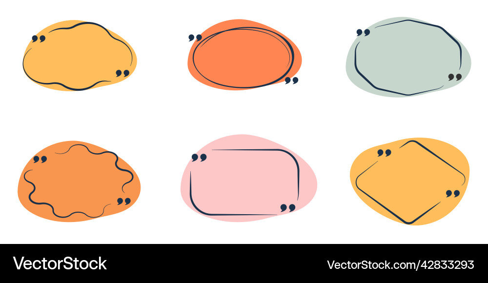 Quote Frames - Linear Set vector image