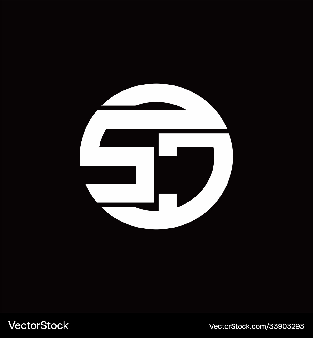 Sc logo monogram with rounded line swipe design Vector Image