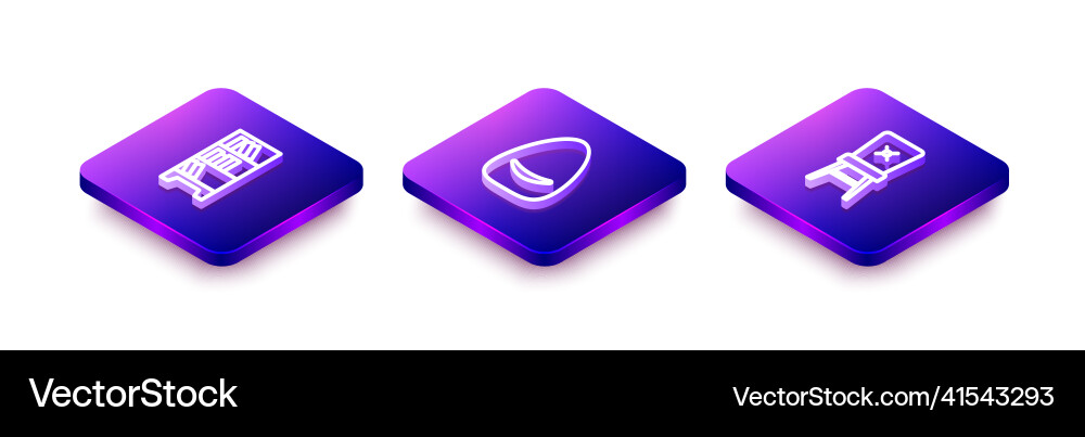 Set isometric line library bookshelf pouf Set isometric line library bookshelf pouf vector image