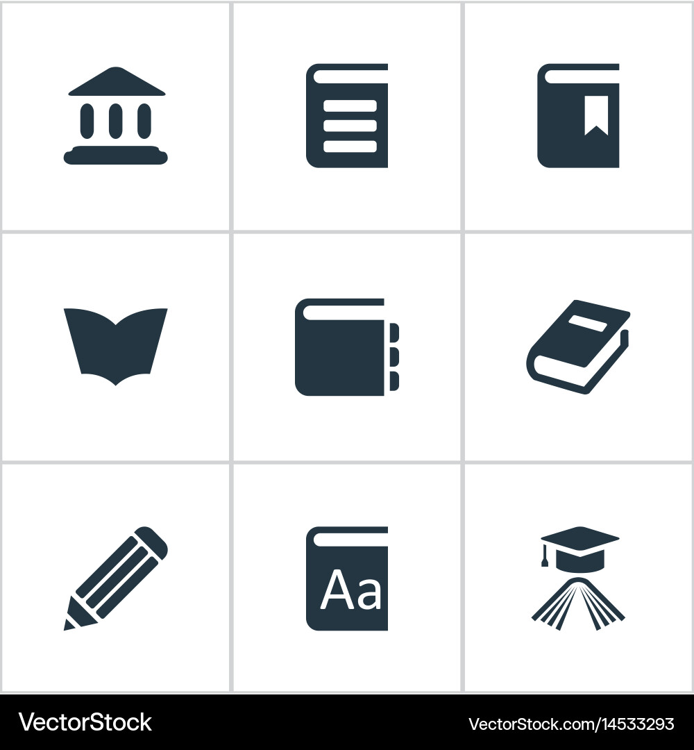 Set of simple knowledge icons Vector Image