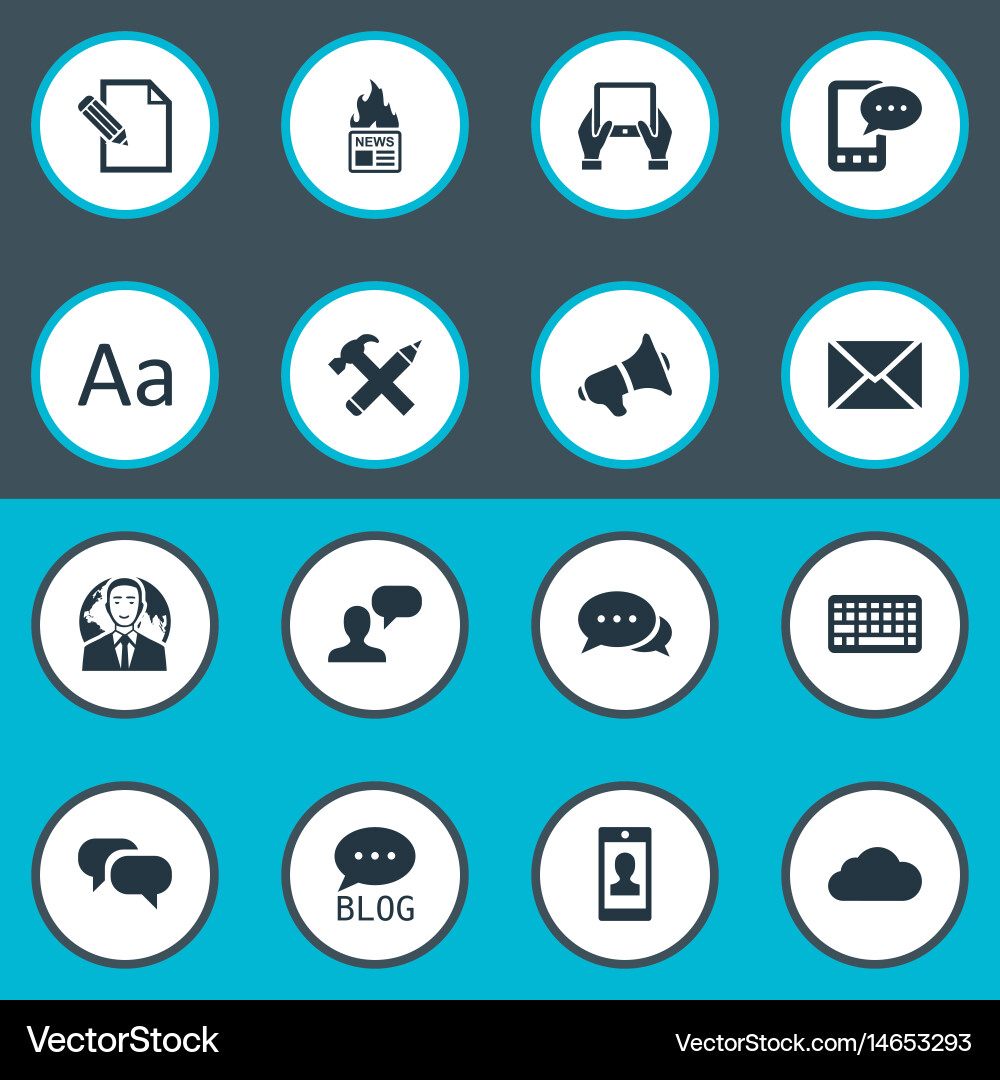 Set of simple user icons vector image