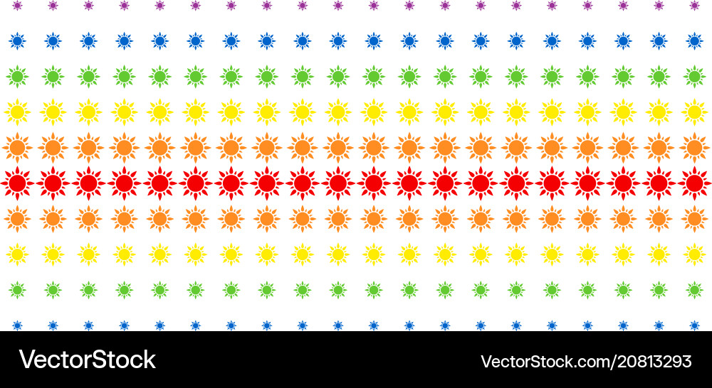 Sun shape halftone spectrum effect Sun shape halftone spectrum effect vector image