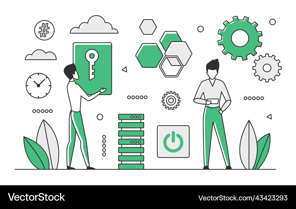 System Technical Support Service Royalty Free Vector Image