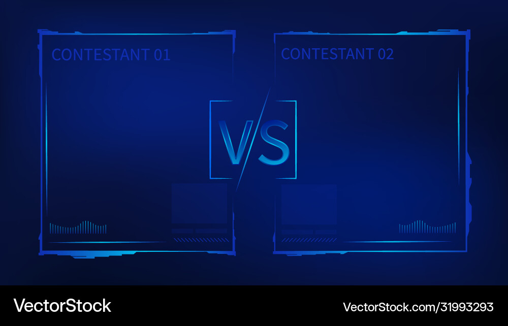 Tech vs challenge battle competition template Tech vs challenge battle competition template vector image