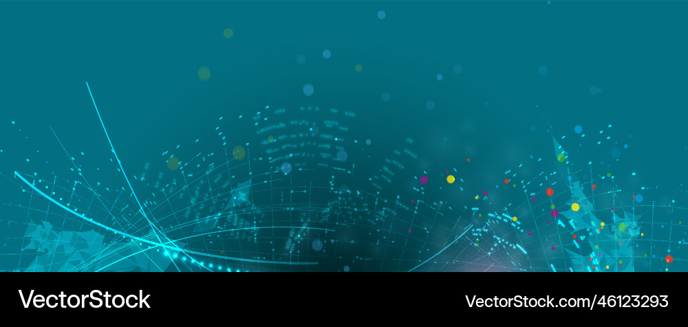 Technology data background idea of global Vector Image