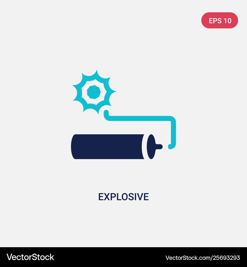 Two color explosive icon from army concept Two color explosive icon from army concept vector image