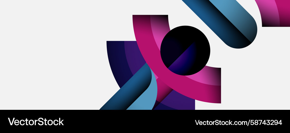 Abstract ribbons intertwine creating dynamic Vector Image