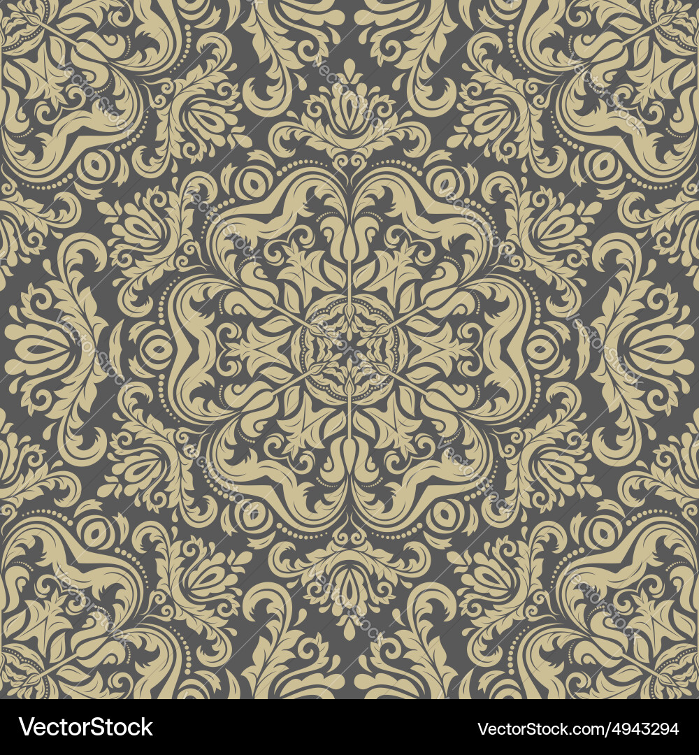 Damask seamless pattern vector image