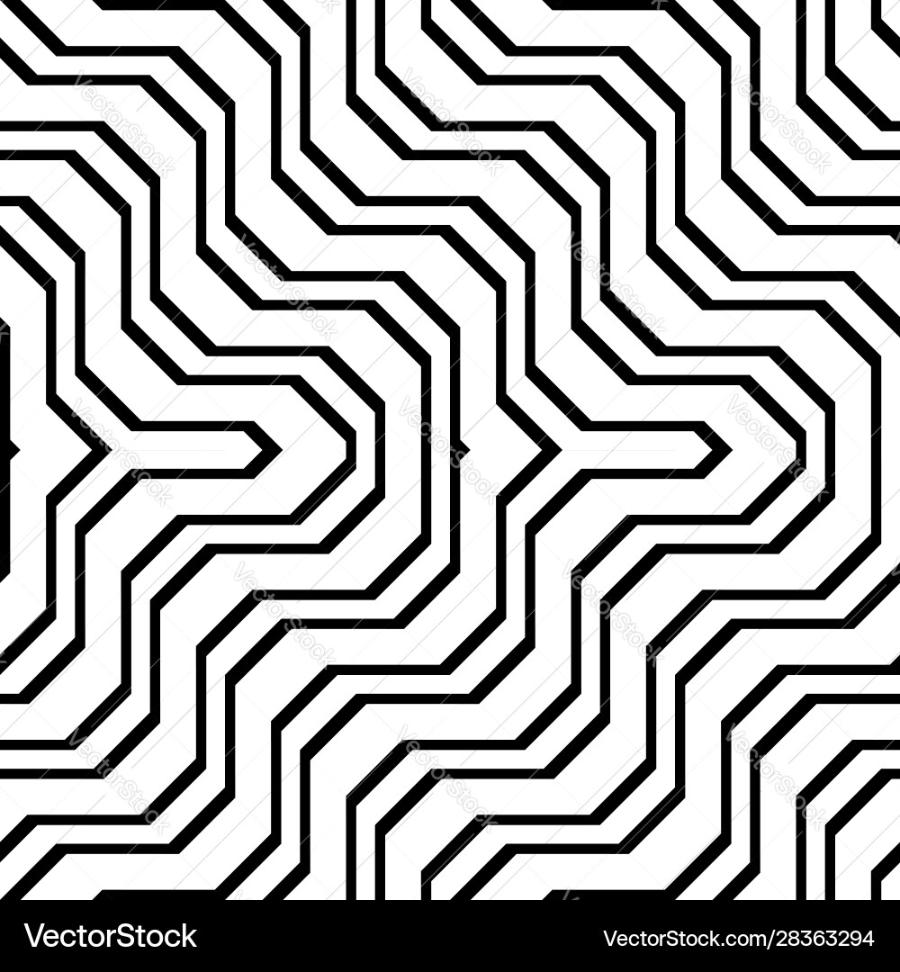 Design seamless monochrome zigzag pattern Vector Image