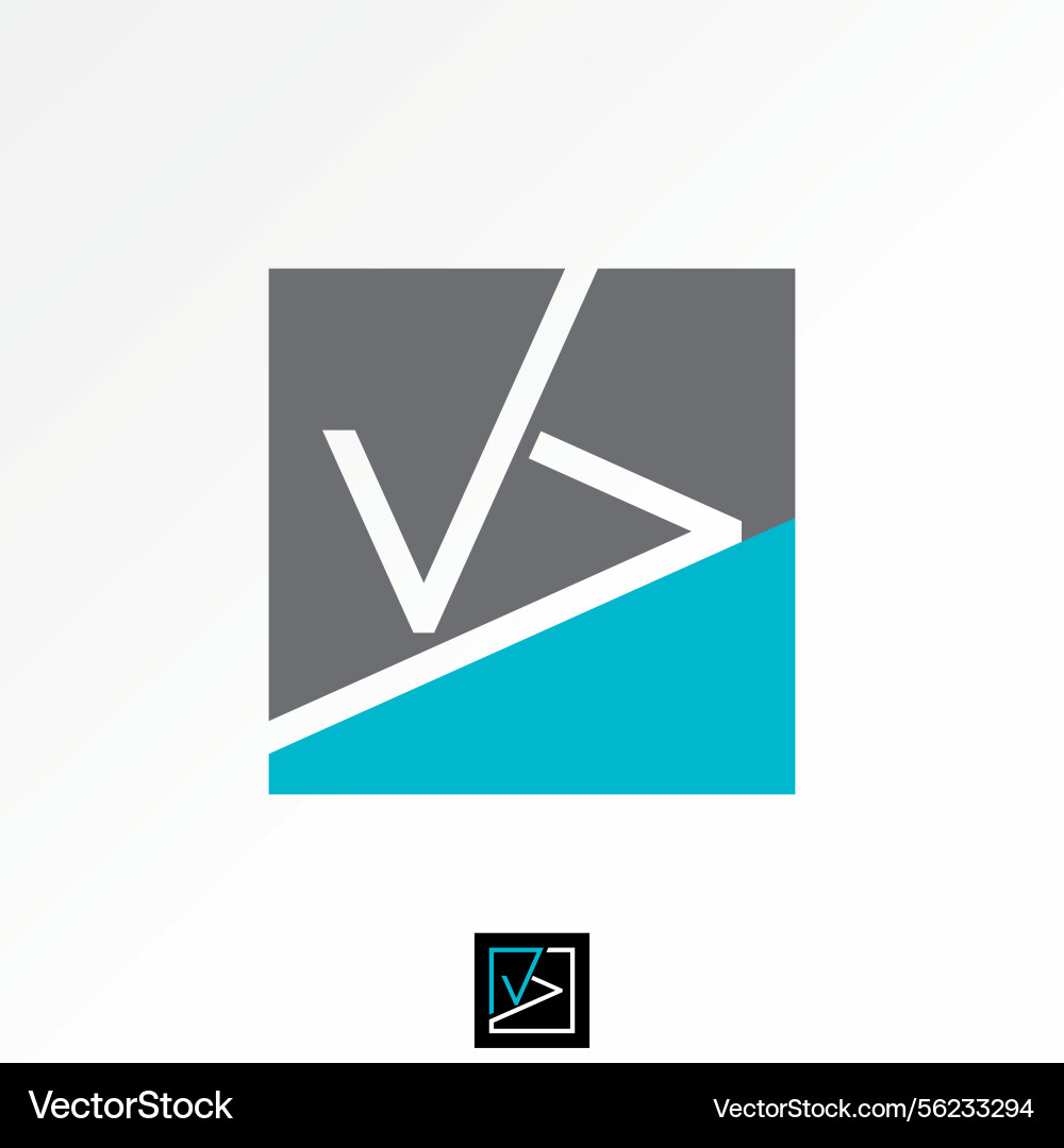 Initial vv k kv font line flip view on square mono Initial vv k kv font line flip view on square mono vector image