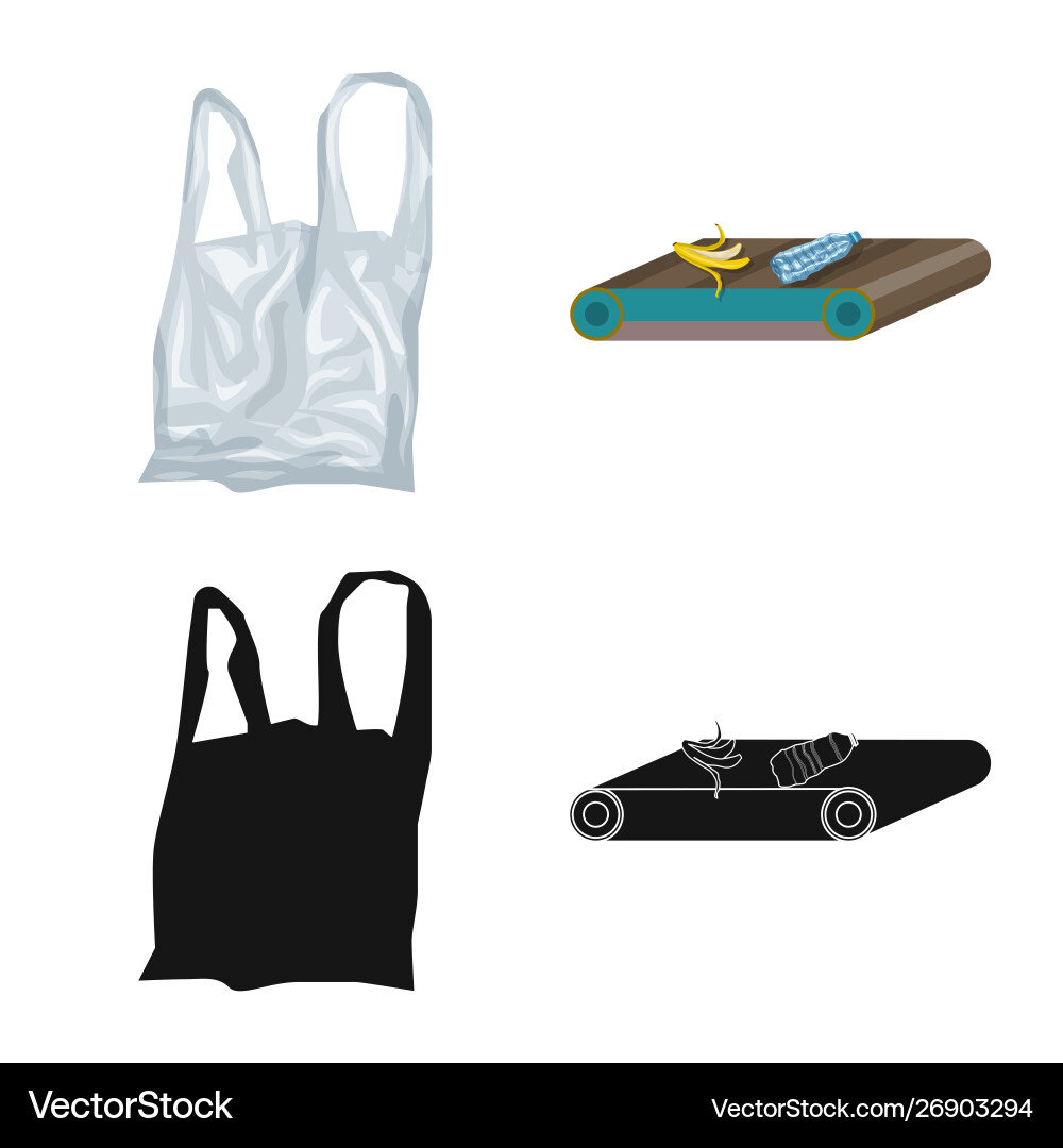 Isolated object refuse and junk logo set vector image