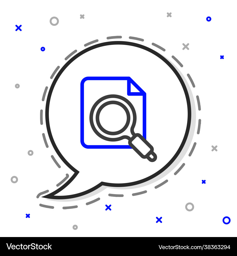 Line search concept with folder icon isolated Line search concept with folder icon isolated vector image