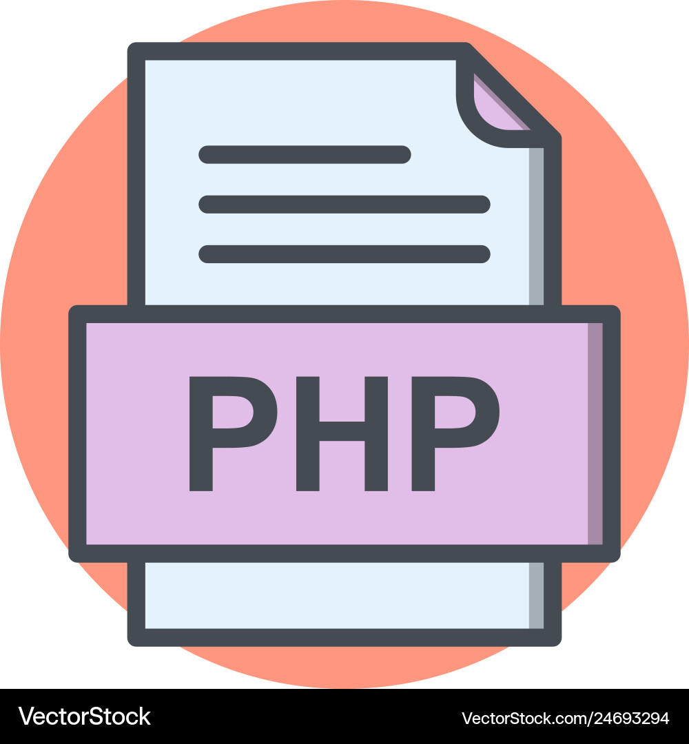 Php file document icon vector image