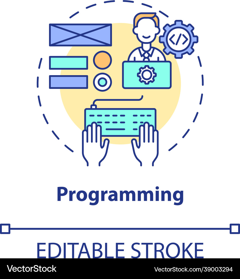 Programming concept icon Vector Image
