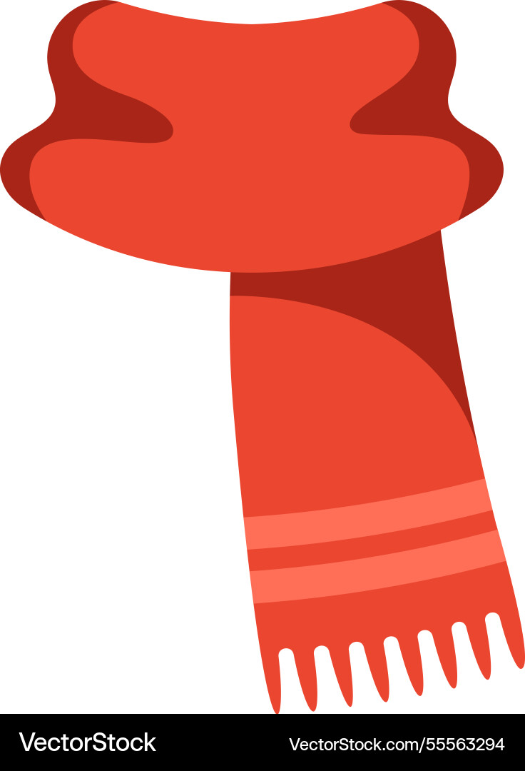Red santa clause scarf Royalty Free Vector Image