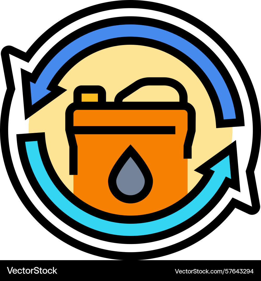 Refill indicator color icon Vector Image