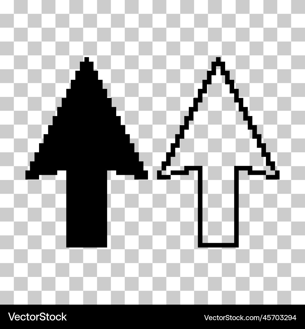 Satz von Pfeil Pixel Symbol Web Cursor klicken Maus Satz von Pfeil Pixel Symbol Web Cursor klicken Maus vektorbild