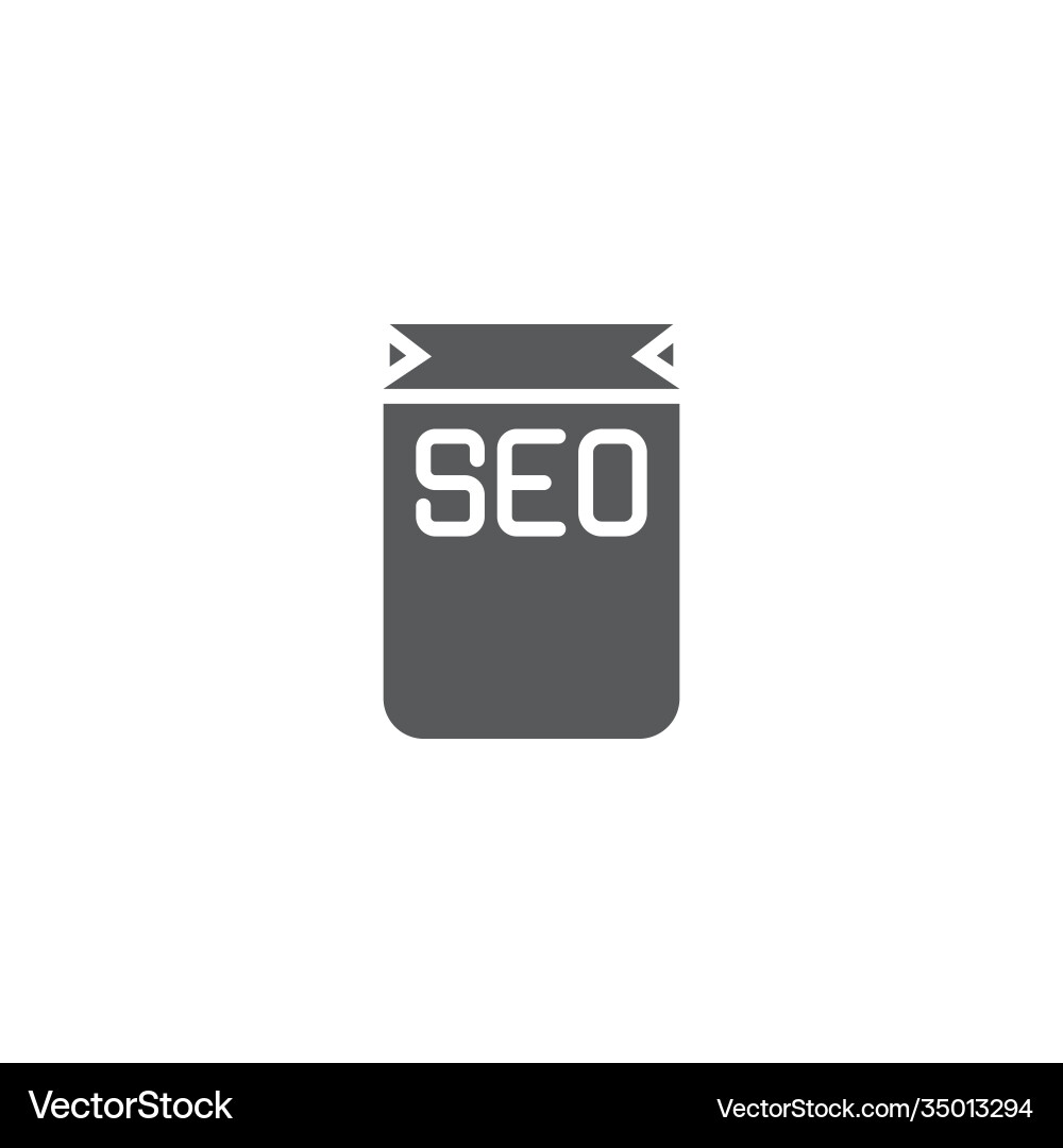Seo package icon symbol isolated on white Seo package icon symbol isolated on white vector image