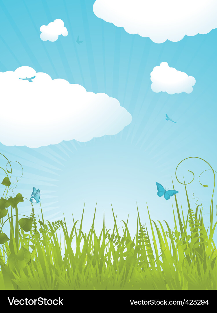 Spring background vector image