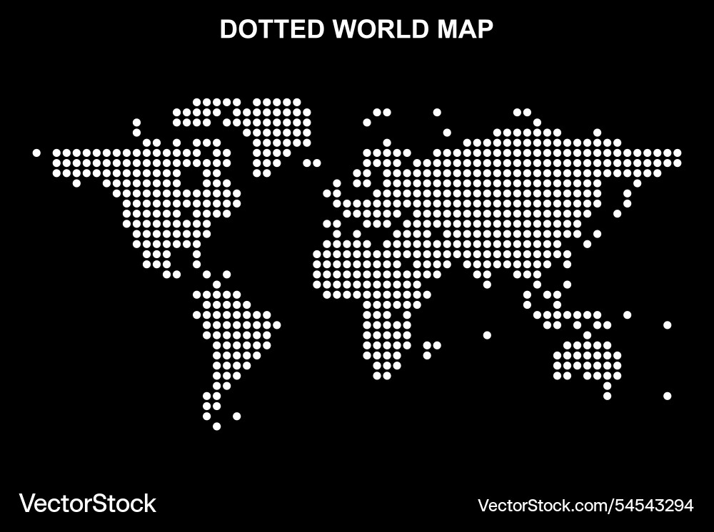 World map design in an abstract dotted format World map design in an abstract dotted format Vector Image