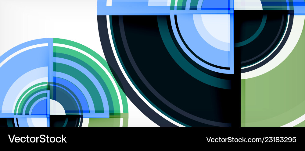 Abstract Rounded Shapes Background Vector Image