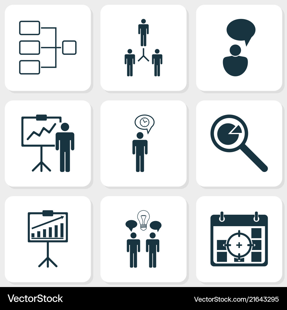 Authority icons set with connection network Authority icons set with connection network vector image