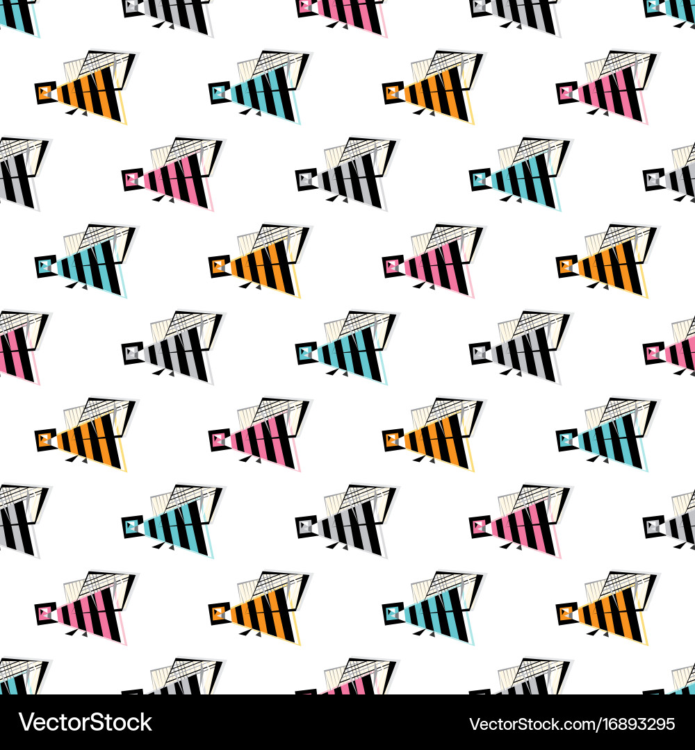 Bees seamless pattern abstract honeybee colorful Vector Image