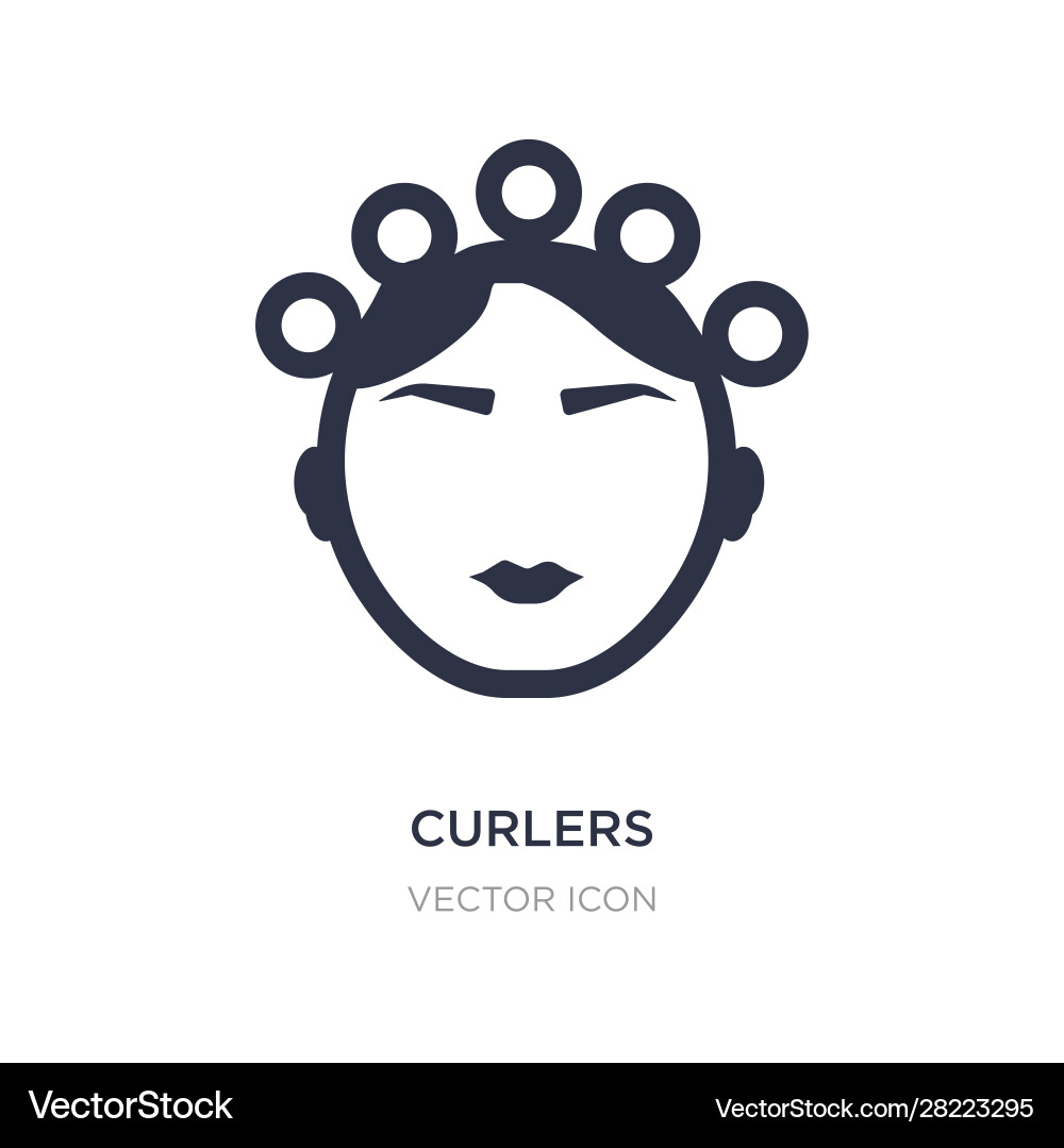 Curlers icon on white background simple element Curlers icon on white background simple element Vector Image