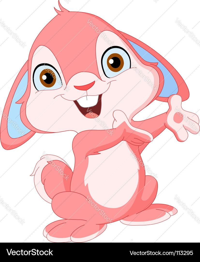 Cute bunny Royalty Free Vector Image - VectorStock