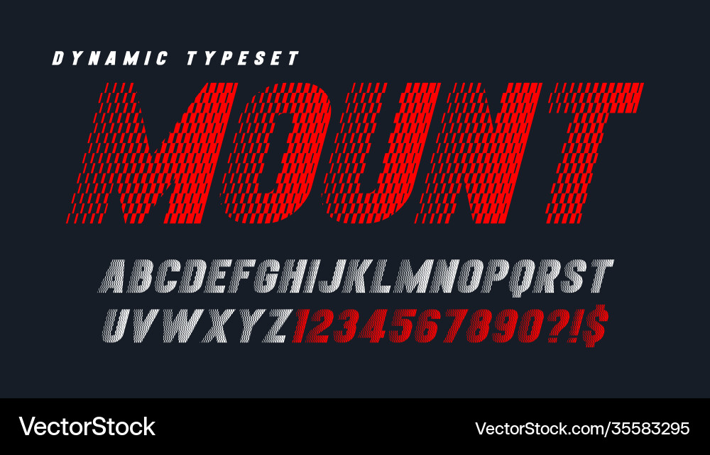 Dynamic Alphabet Set - Bold & Modern vector image