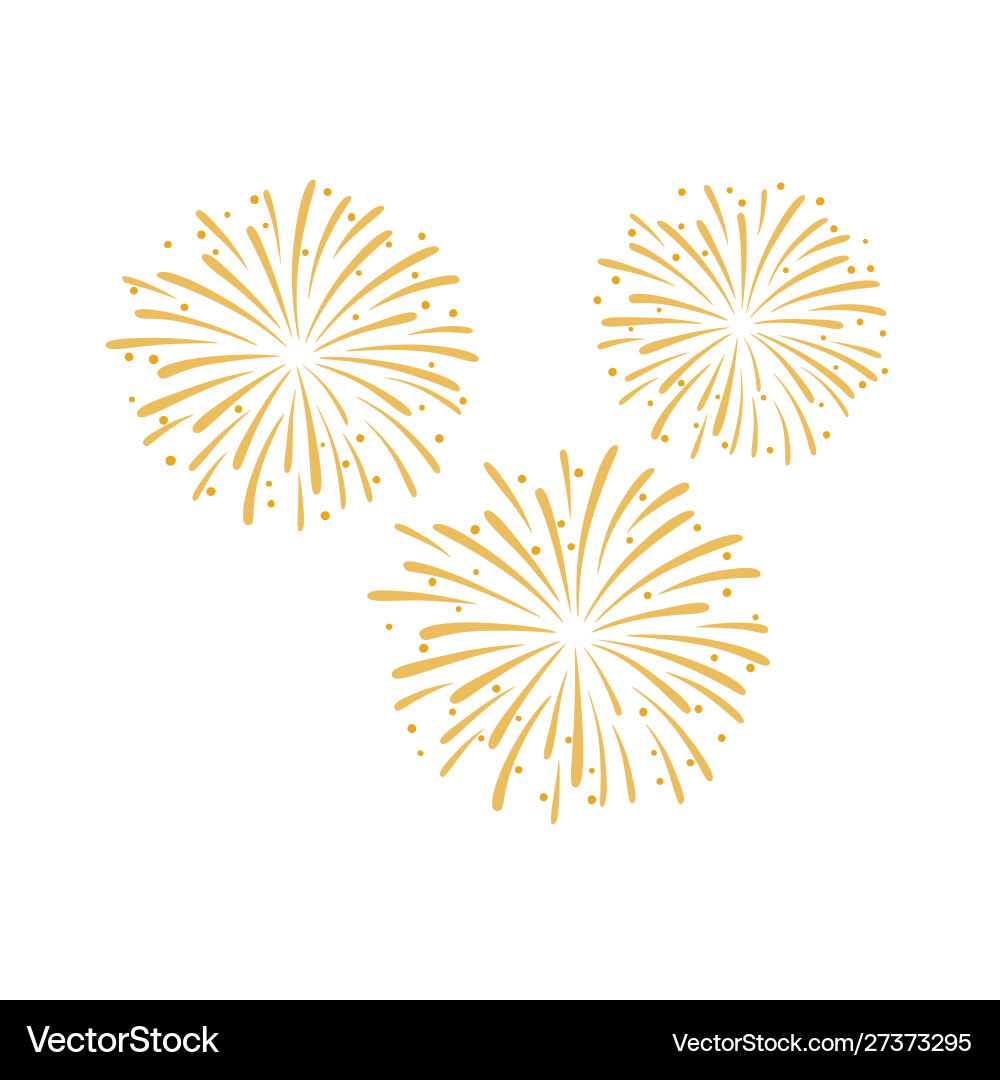 Firework design isolated Royalty Free Vector Image
