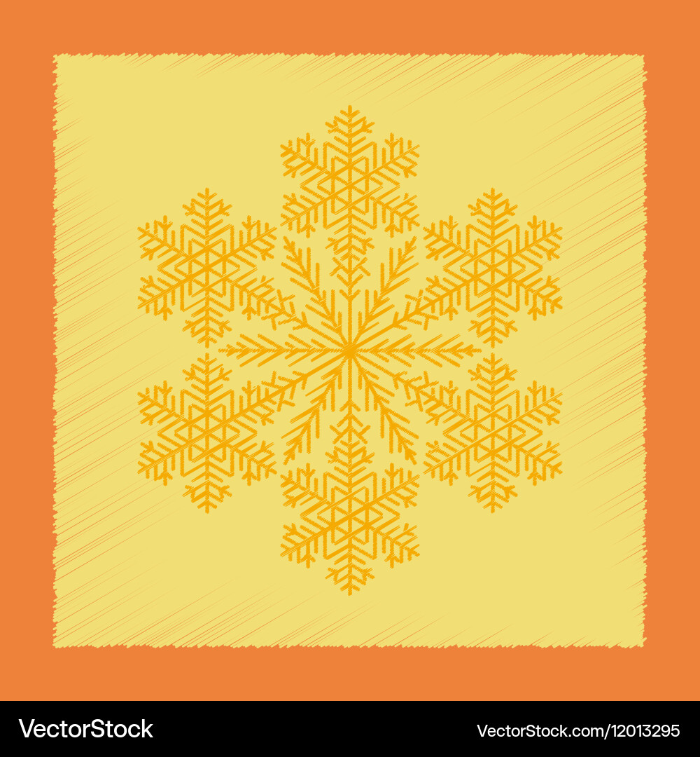 Flat shading style icon snowflake Vector Image
