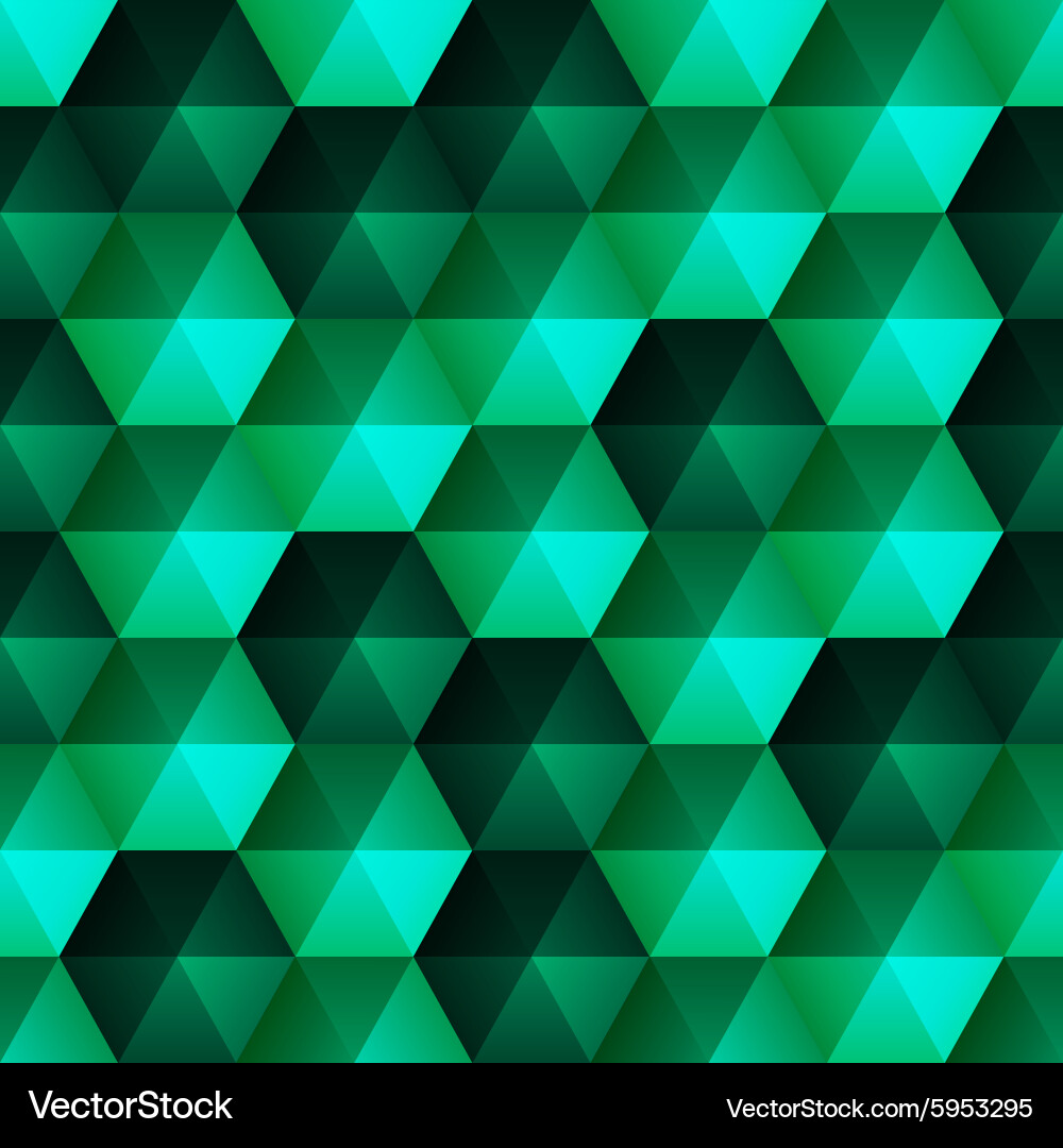 Glossy Emerald Hexagon Pattern vector image
