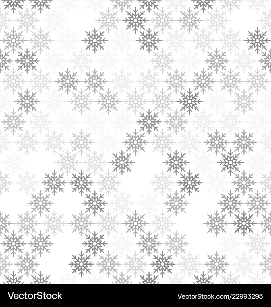 Gray snowflake pattern seamless vector image