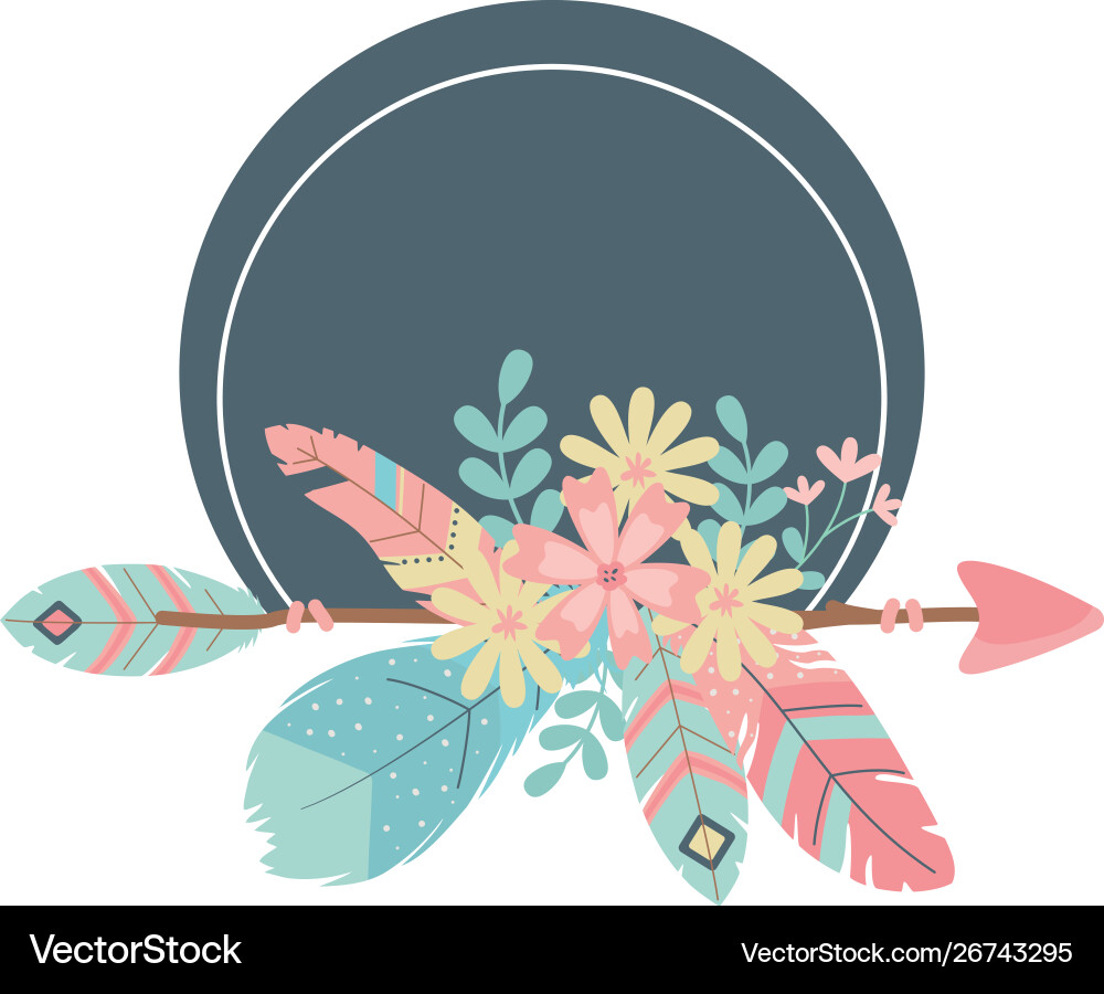 Isolated boho arrow design vector image